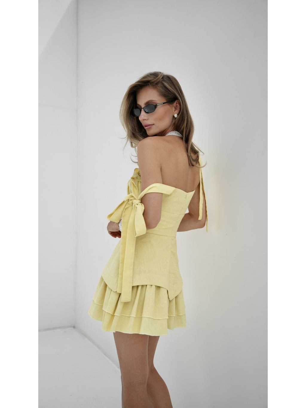 Women's Linen Shift Dress LORET — Relaxed Summer Midi