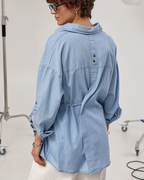 Oversized Striped Cotton Shirt