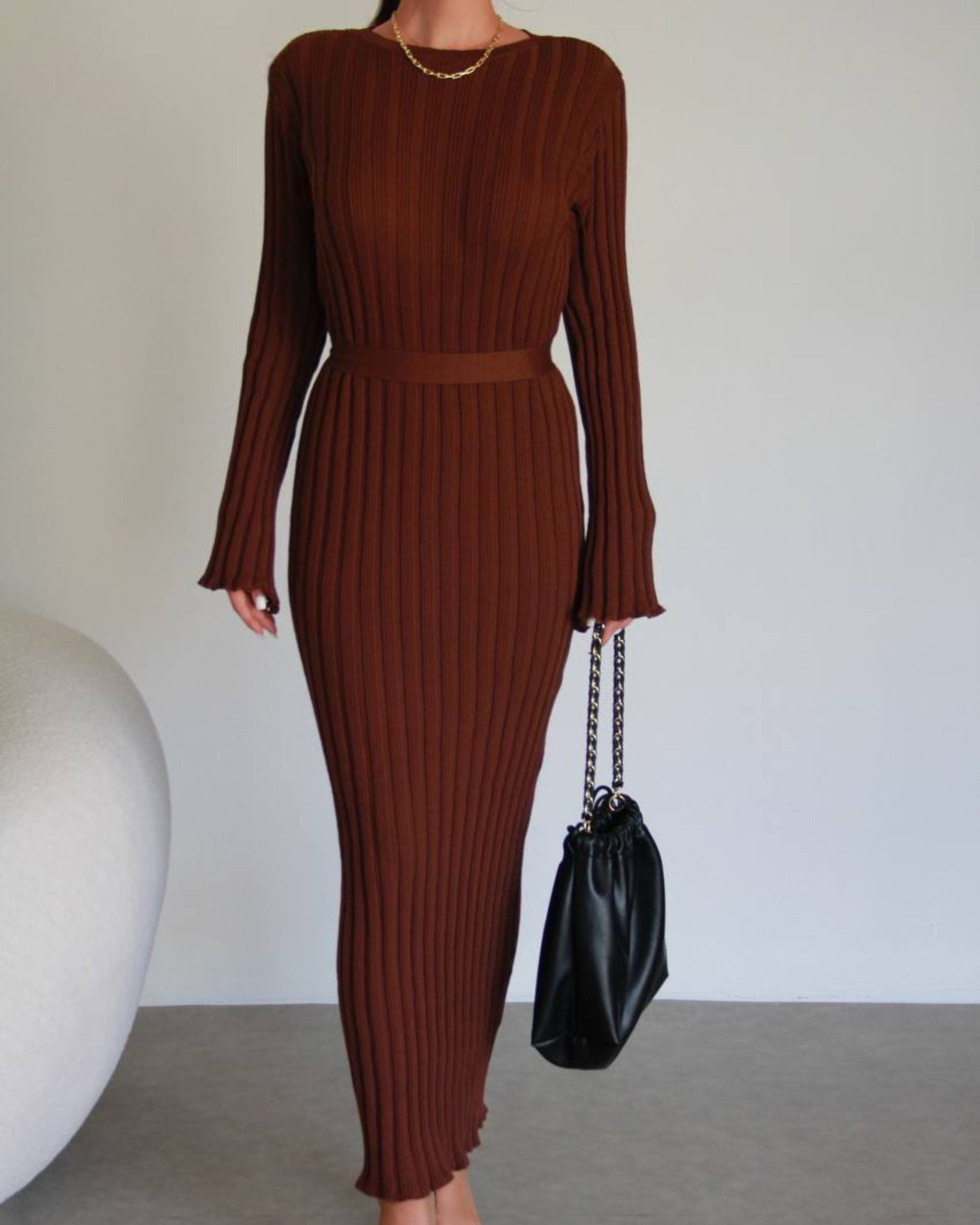 Ribbed Knit Maxi Dress
