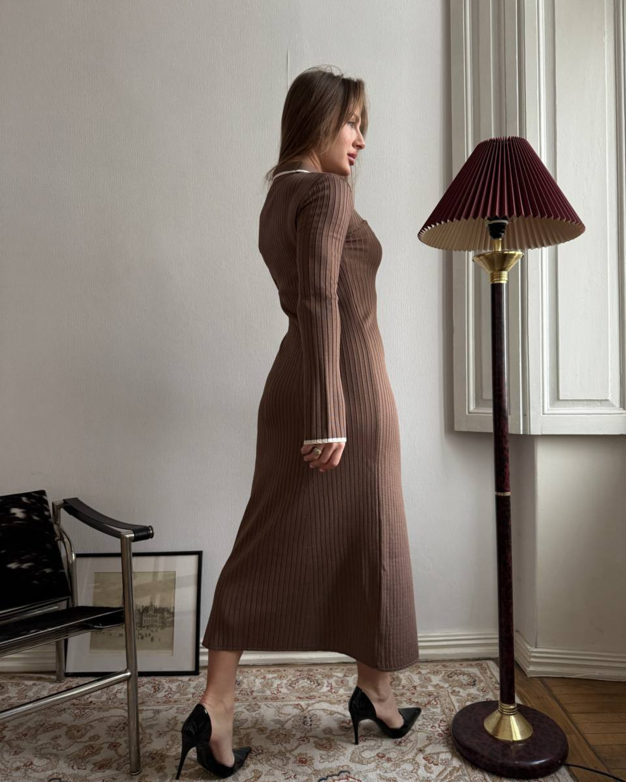 Polo Knit Midi Dress