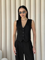 Women's Linen Two-Piece Set LION — Coordinated Summer Look