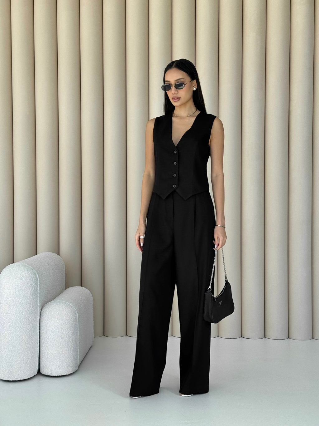 Women's Linen Two-Piece Set LION — Coordinated Summer Look