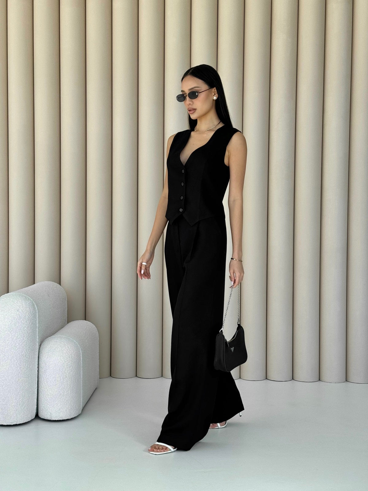 Women's Linen Two-Piece Set LION — Coordinated Summer Look