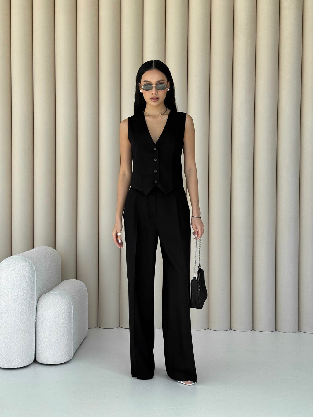 Women's Linen Two-Piece Set LION — Coordinated Summer Look