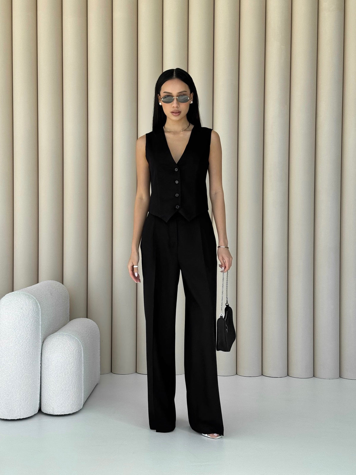 Women's Linen Two-Piece Set LION — Coordinated Summer Look