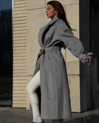 Oversized Llama Wool Wrap Coat