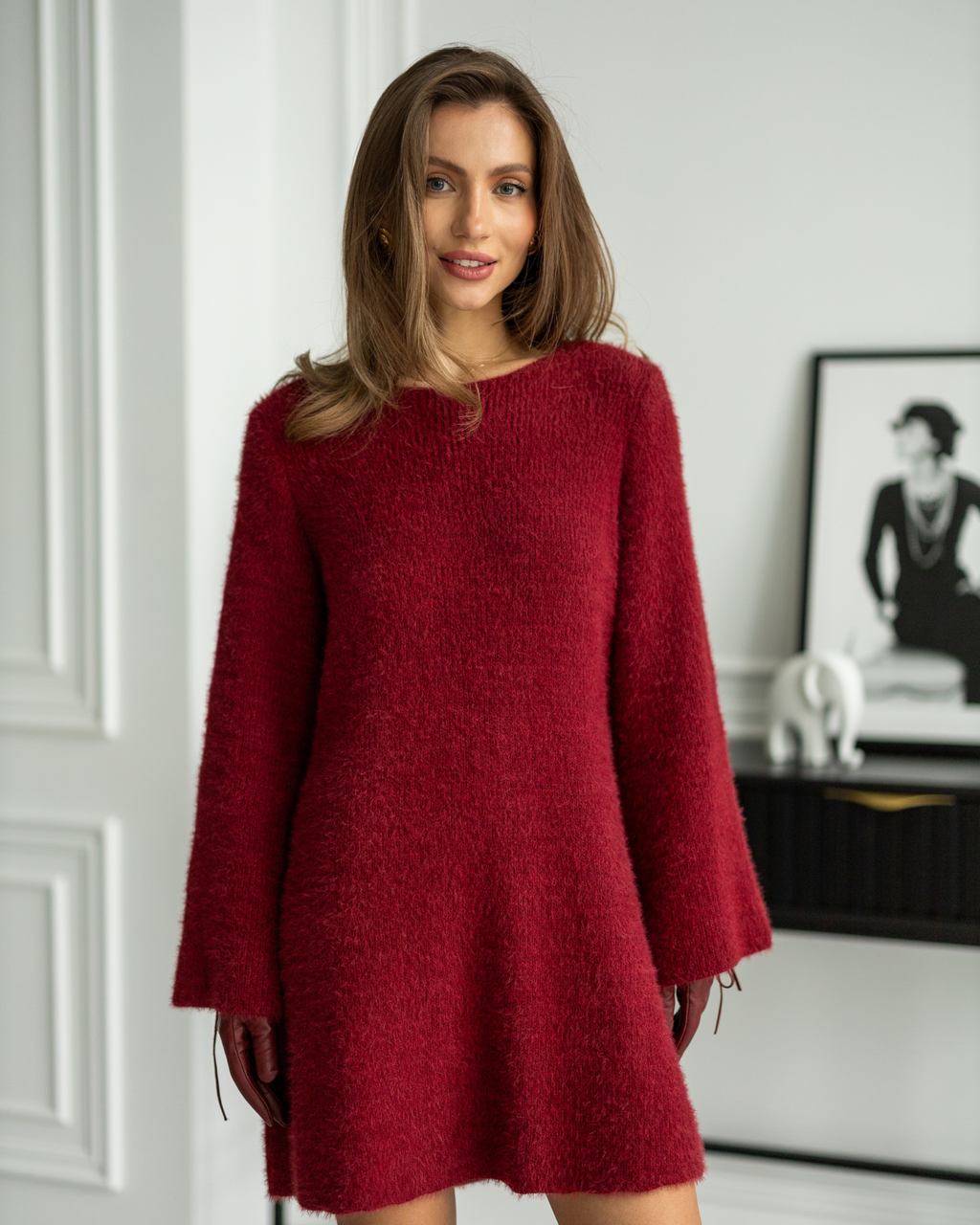 Fluffi Open-Back Knit Dress