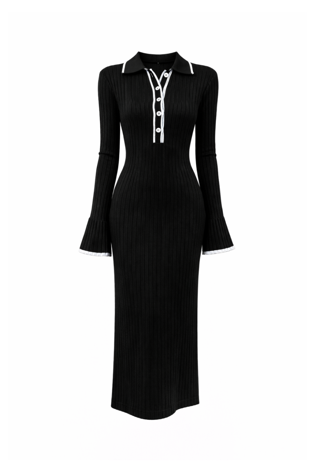 Polo Knit Midi Dress