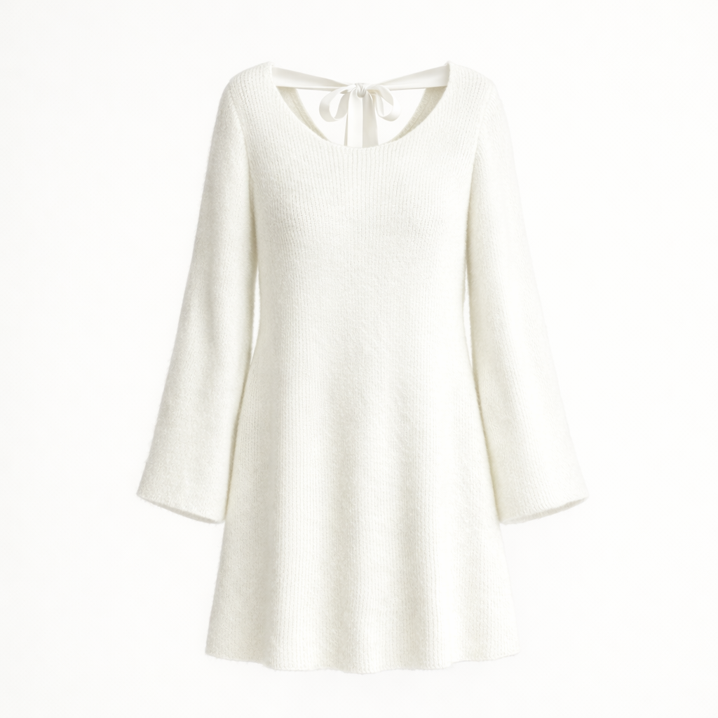 Fluffi Open-Back Knit Dress