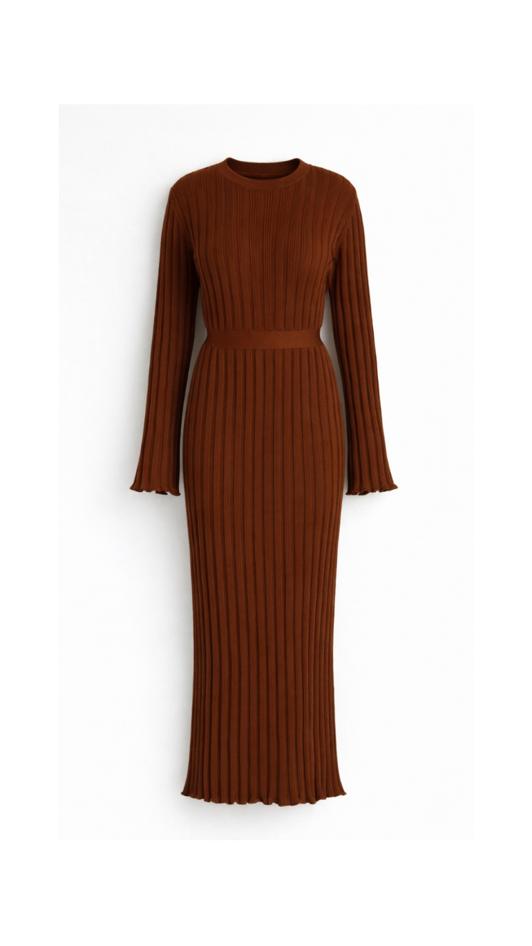 Ribbed Knit Maxi Dress