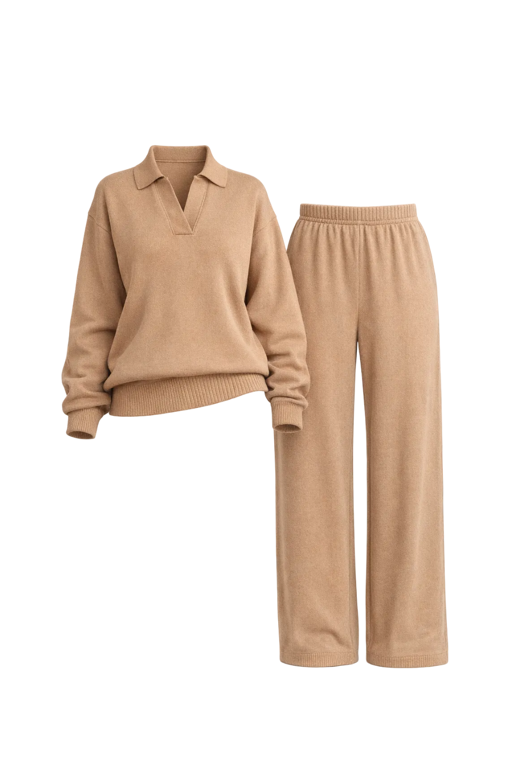 Cotton Knit Two-Piece Set