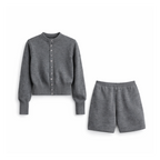 Knit Set – Cardigan & Shorts