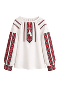 Red Geometric Embroidery – Vyshyvanka – Women