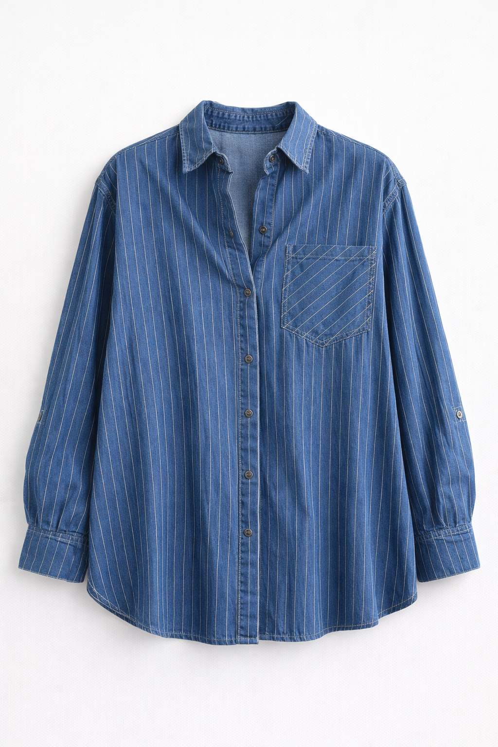 Oversized Striped Cotton Shirt, main view