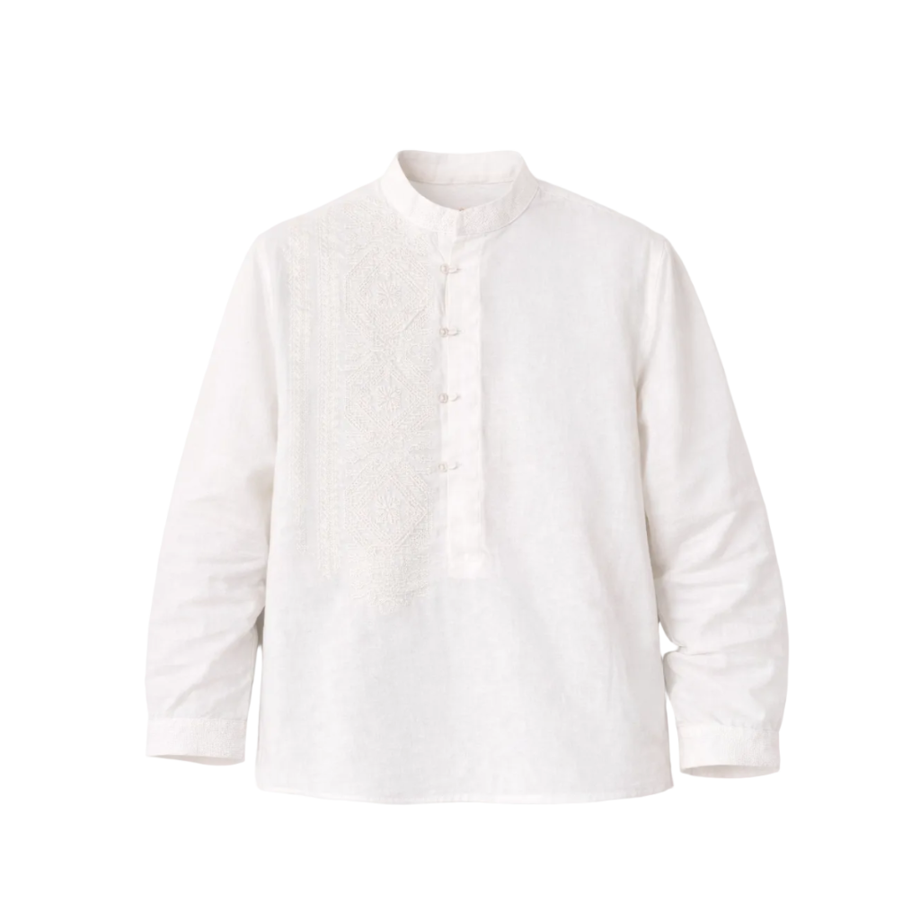 Pure White Embroidery Shirt – Vyshyvanka – Men