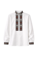 Geometric Classic Embroidered Shirt – Vyshyvanka – Men