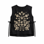 Embroidered Vest - Manishka Tie Vest