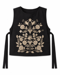 Embroidered Vest - Manishka Tie Vest