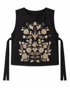 Embroidered Vest - Manishka Tie Vest