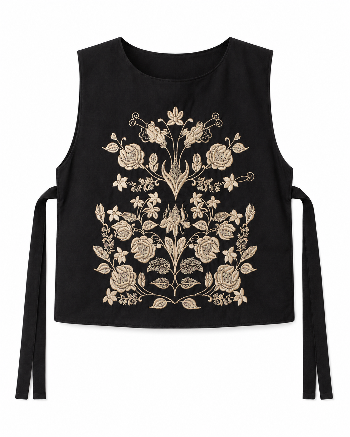 Embroidered Vest - Manishka Tie Vest