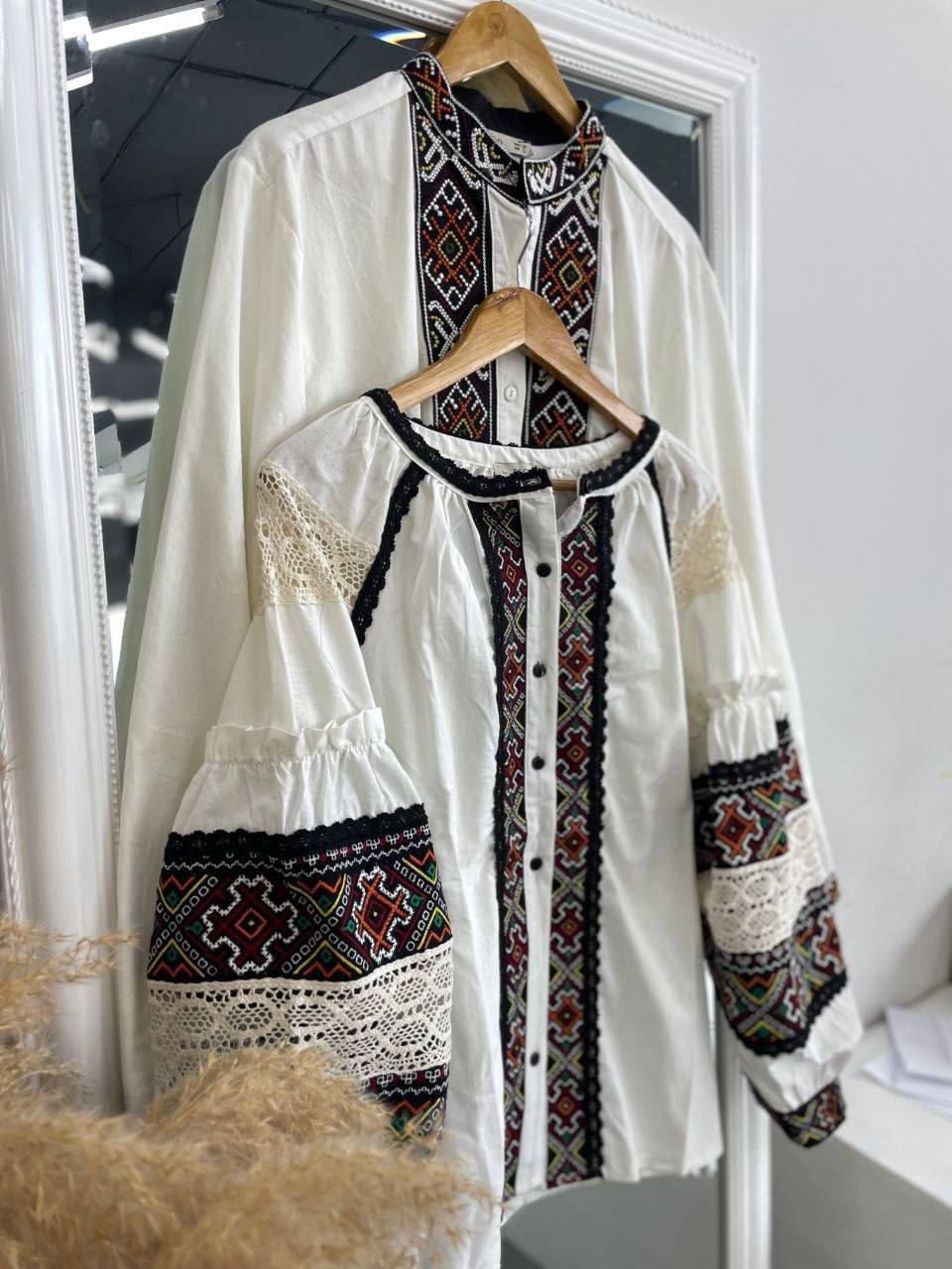 Geometric Classic Embroidered Blouse – Vyshyvanka – Women