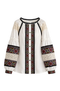 Geometric Classic Embroidered Blouse – Vyshyvanka – Women