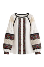 Geometric Classic Embroidered Blouse – Vyshyvanka – Women