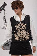 Embroidered Tie Vest (Manishka)