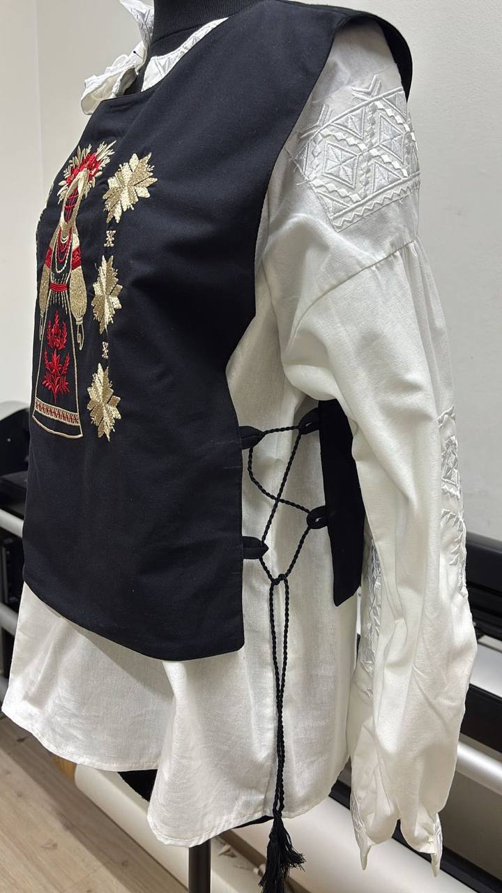 Embroidered Tie Vest (Manishka)