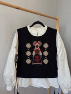 Embroidered Tie Vest (Manishka)