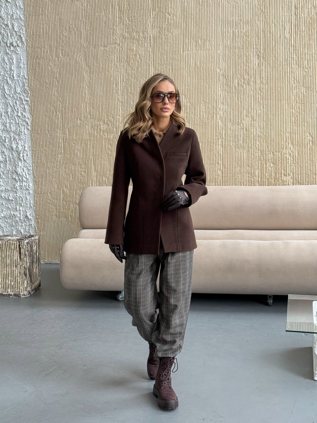 Women's Belted Tailored Coat, alternate product view