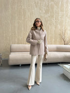 Women's Belted Tailored Coat, alternate product view