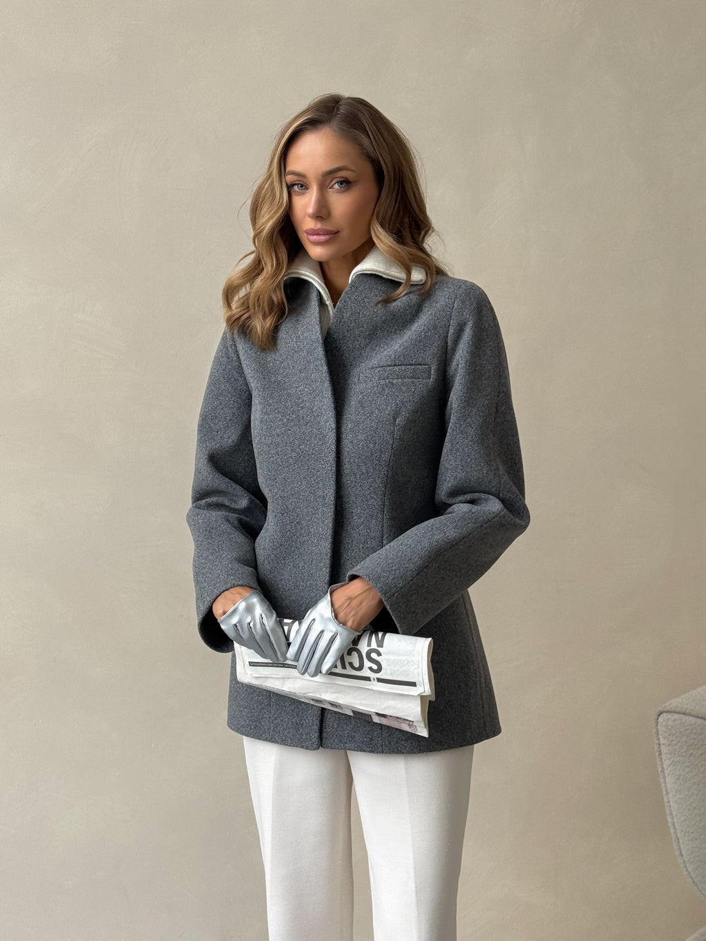Women's Belted Tailored Coat, alternate product view