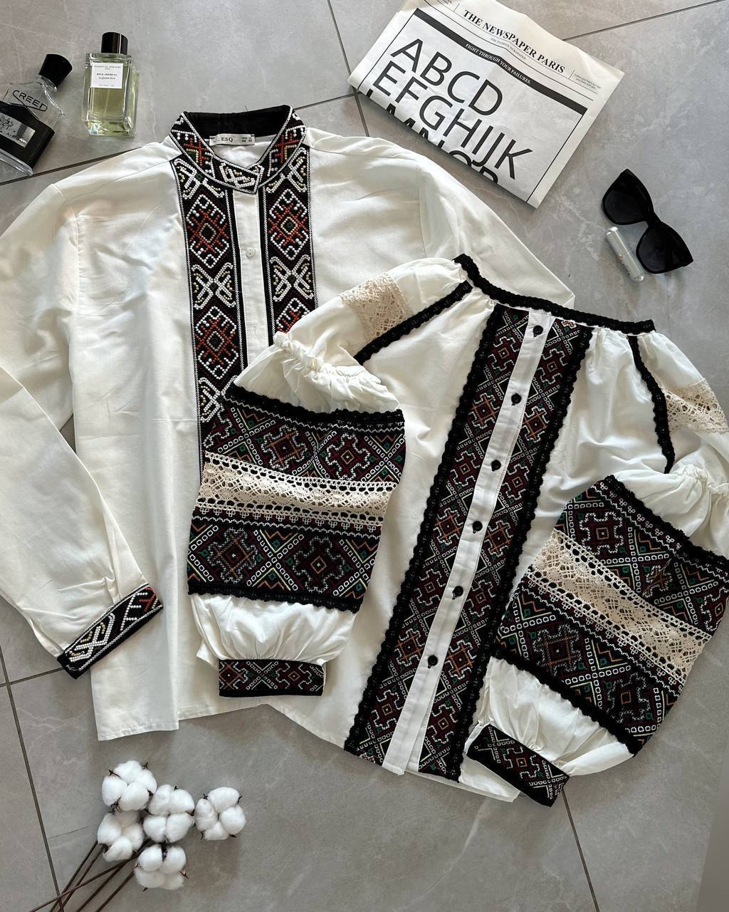 Geometric Classic Embroidered Blouse – Vyshyvanka – Women