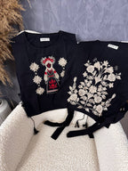 Embroidered Vest & Blouse Set — Manishka Tie Vest + White Vyshyvanka