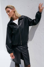 Oversized Eco Suede Bomber Jacket – Modern European Street Style