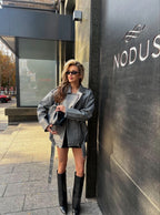 Long Eco Leather Moto Jacket – Sleek Extended-Fit Biker Jacket