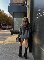 Long Eco Leather Moto Jacket – Sleek Extended-Fit Biker Jacket