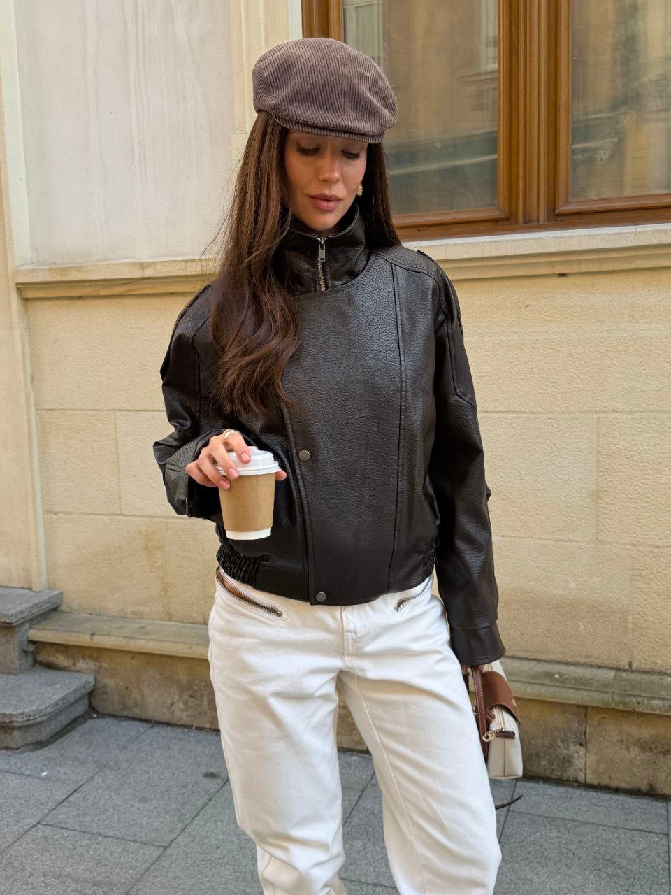 Premium Eco Leather Moto Jacket – Structured Luxe Biker Jacket