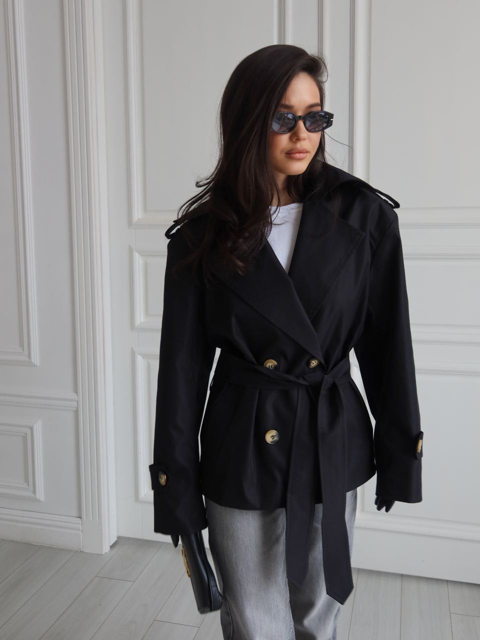 Cropped Trench Coat – Lightweight Beige Short Trench