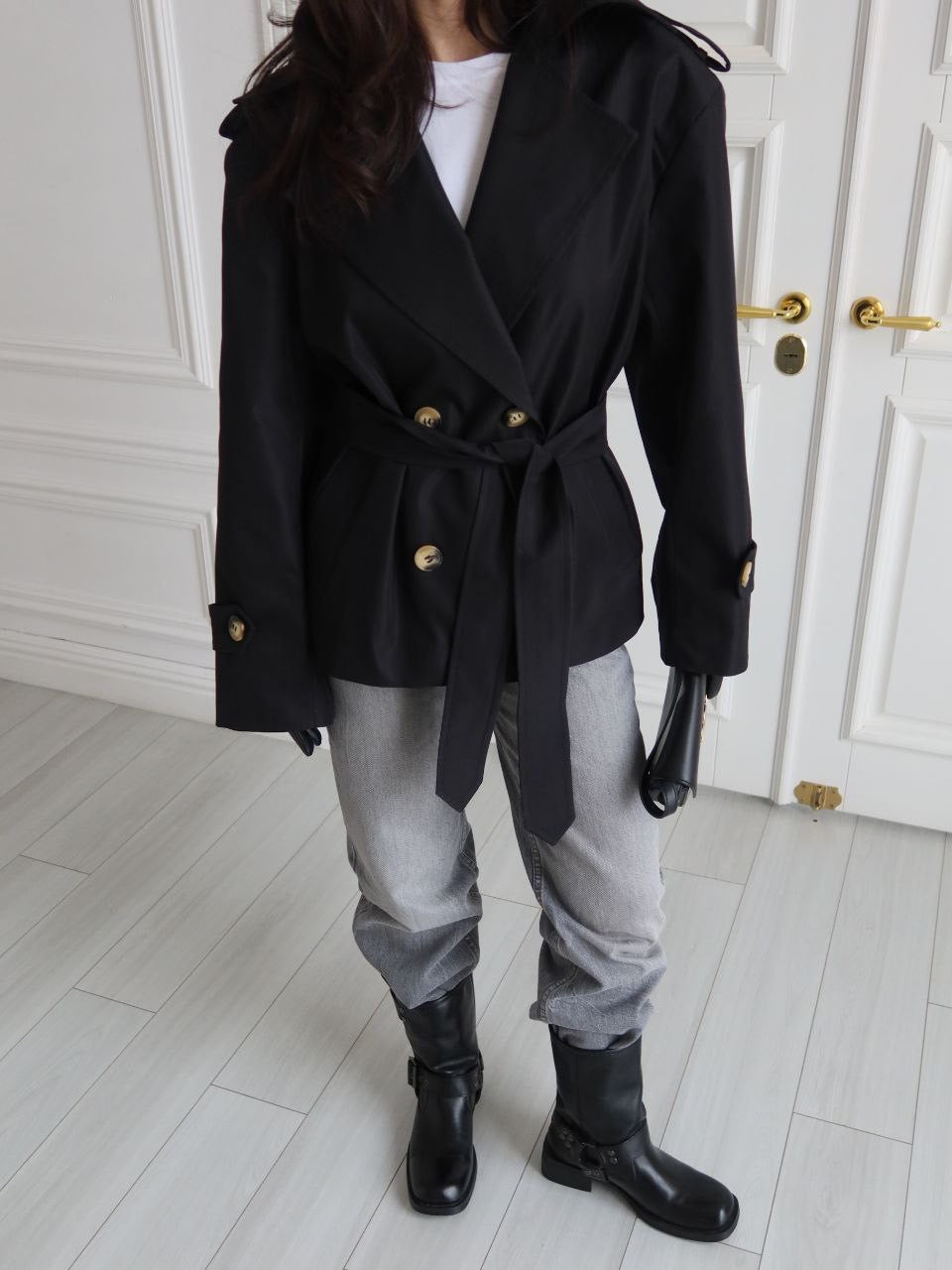 Cropped Trench Coat – Lightweight Beige Short Trench