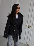 Cropped Trench Coat – Lightweight Beige Short Trench