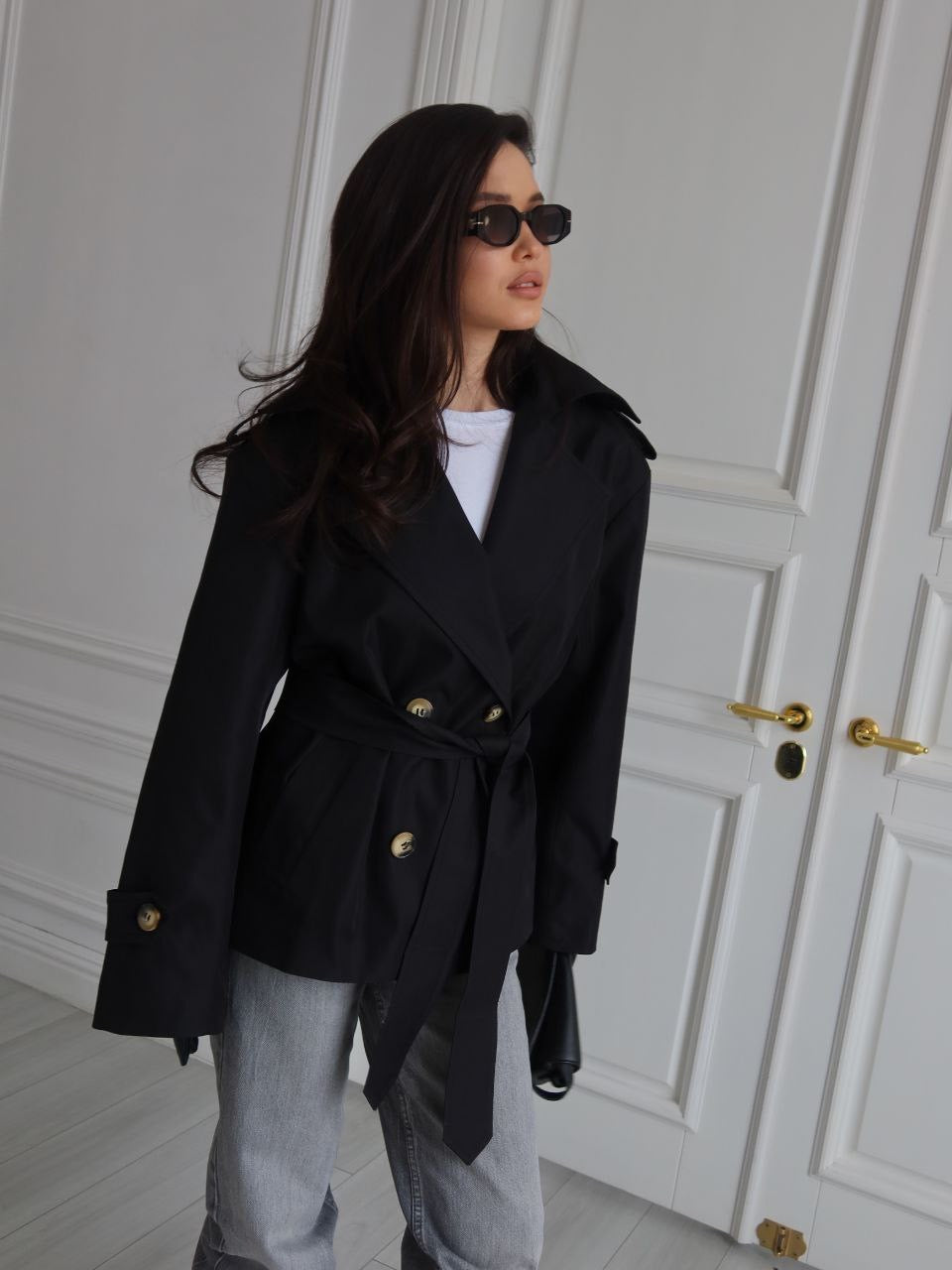 Cropped Trench Coat – Lightweight Beige Short Trench