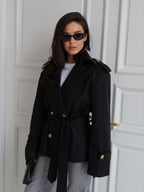Cropped Trench Coat – Lightweight Beige Short Trench
