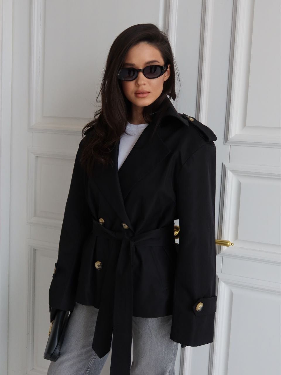 Cropped Trench Coat – Lightweight Beige Short Trench