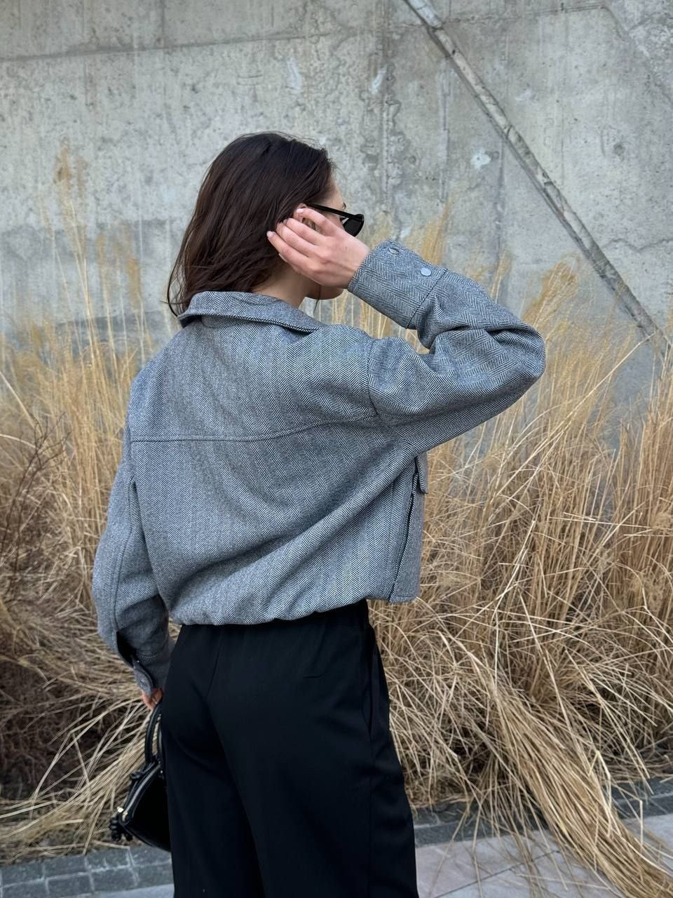 Azali Cashmere Bomber Jacket – Soft Structured Zip Jacket