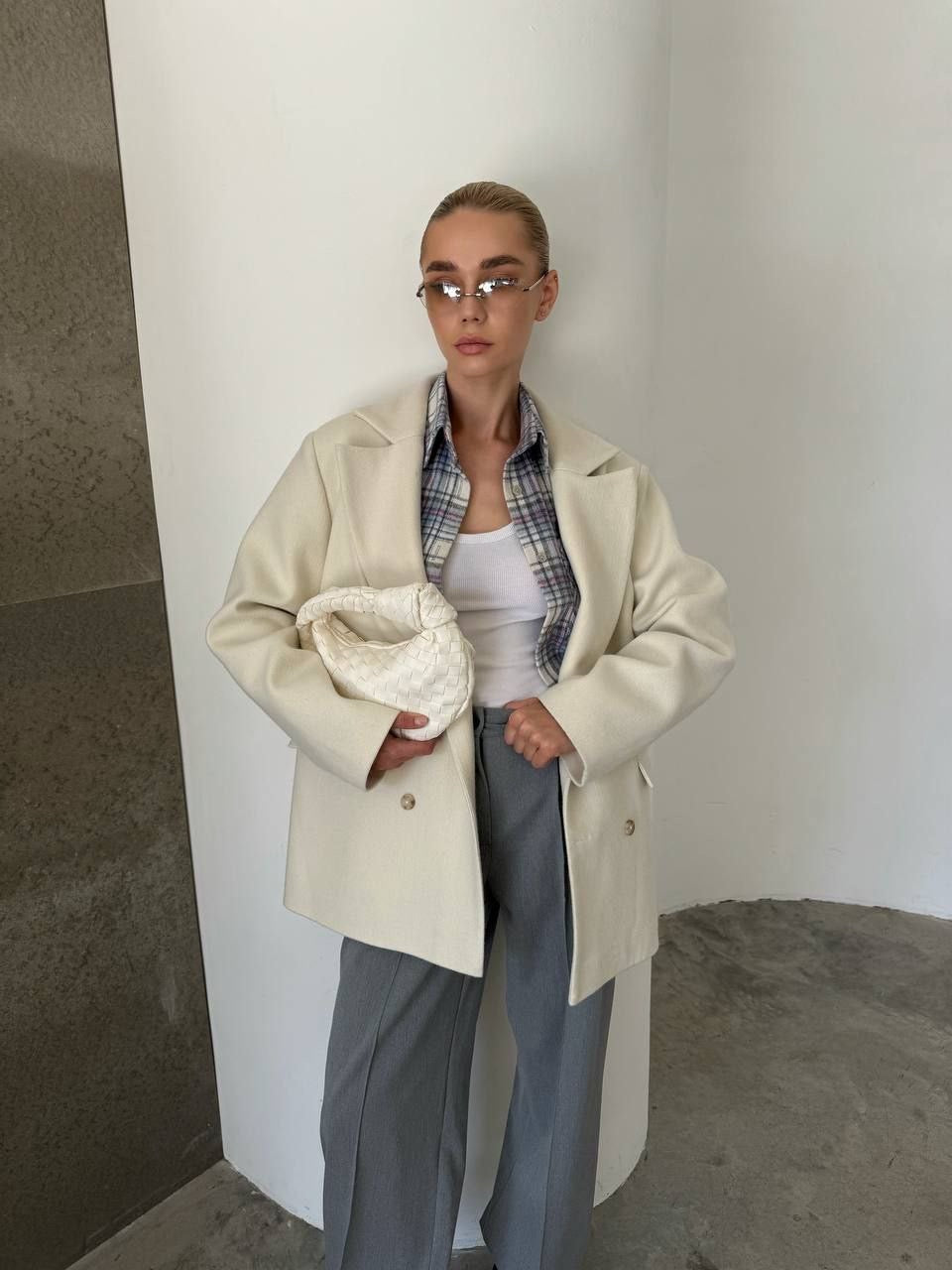 Wool Blend Coat – Belted Short Coat