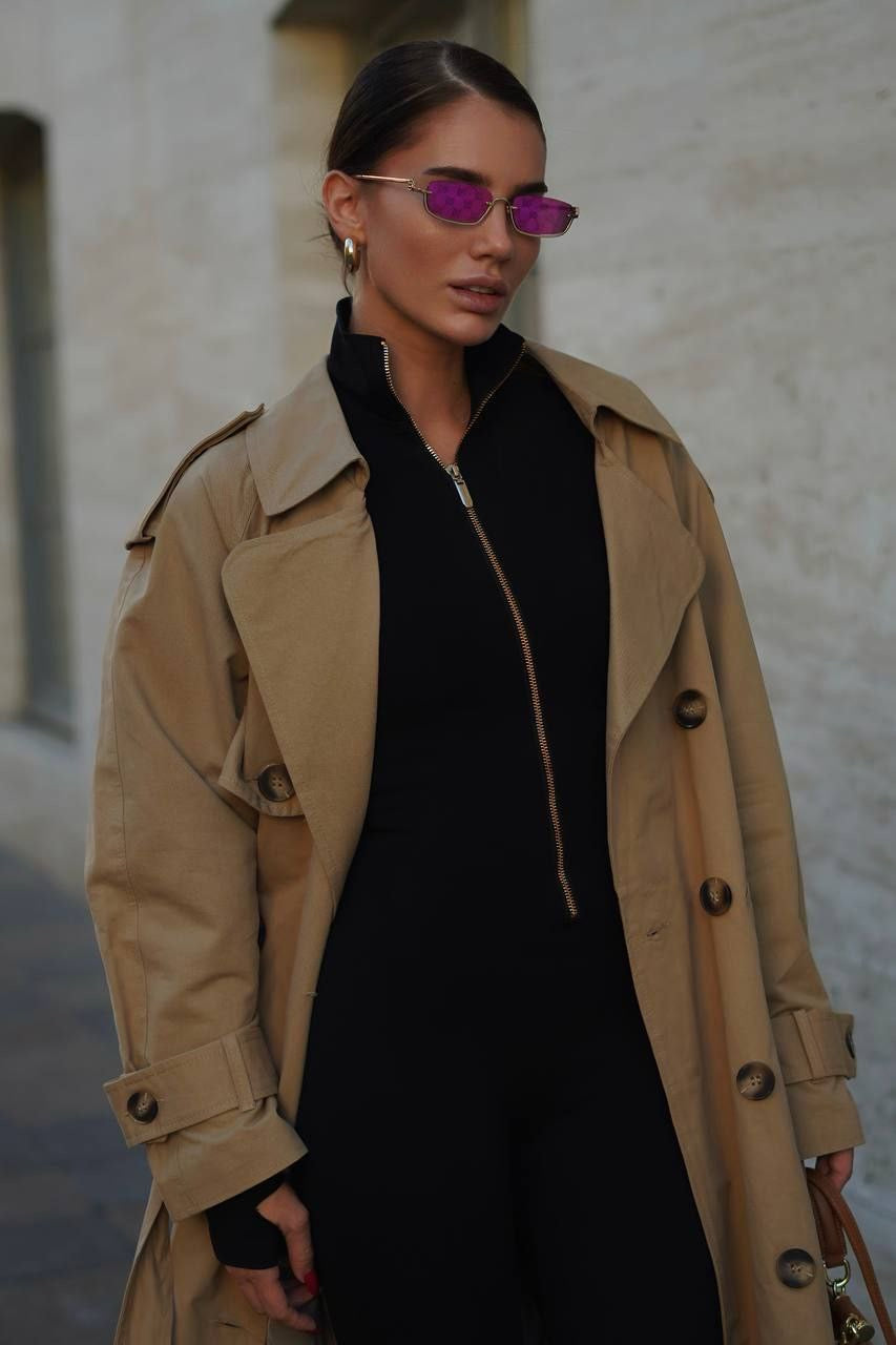 Embroidered Cotton Trench Coat – European Statement Outerwear