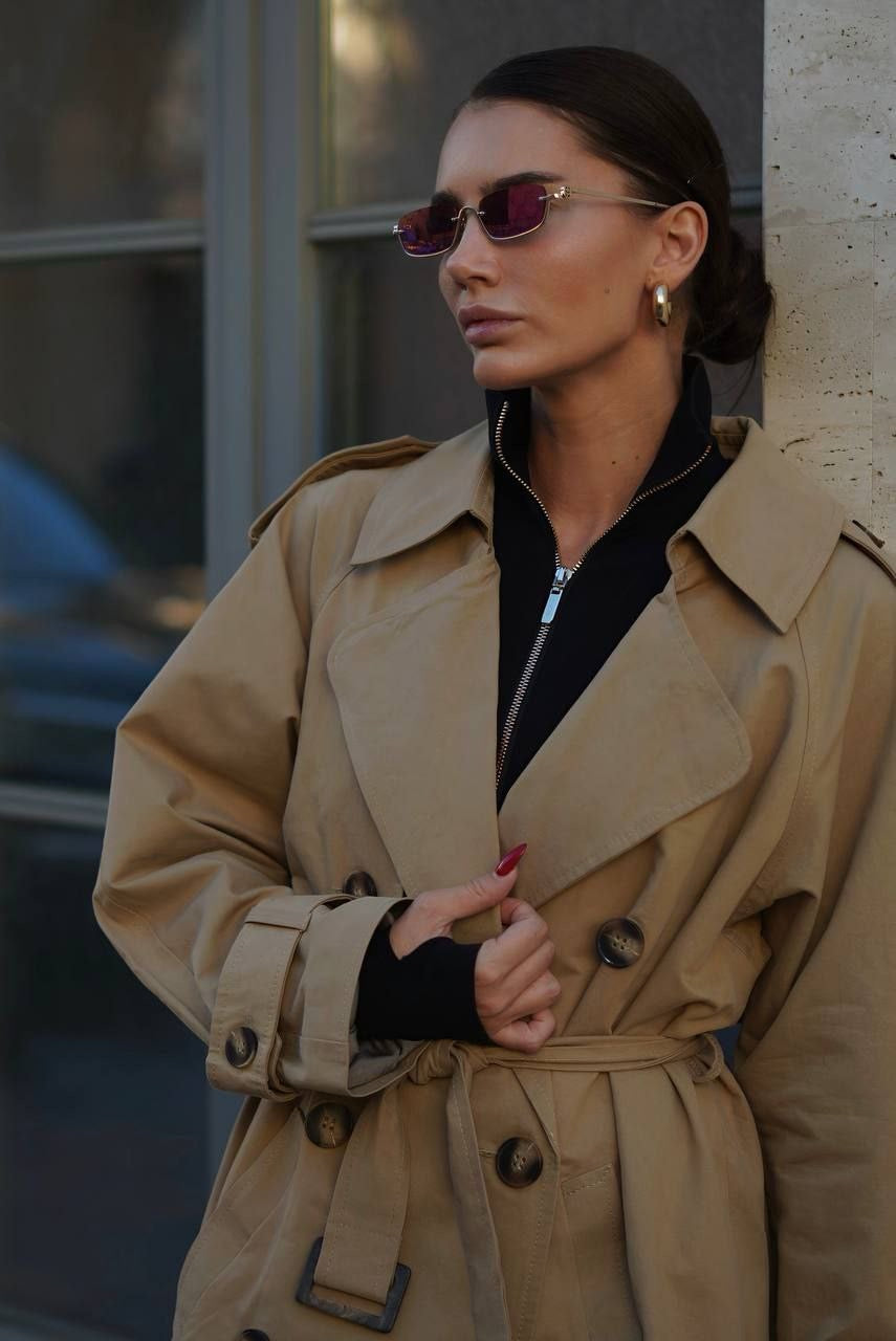 Embroidered Cotton Trench Coat – European Statement Outerwear