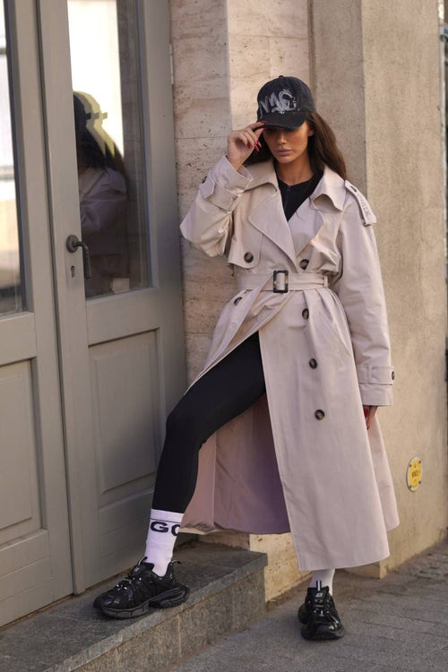 Embroidered Cotton Trench Coat – European Statement Outerwear